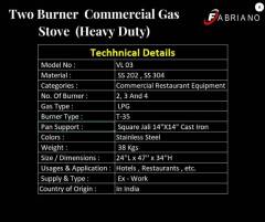 Two Burner Commercial Gas Stove Heavy 5