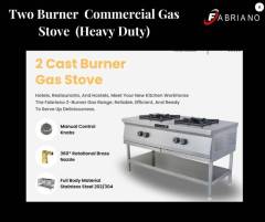 Two Burner Commercial Gas Stove Heavy 3