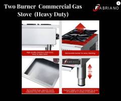 Two Burner Commercial Gas Stove Heavy 4